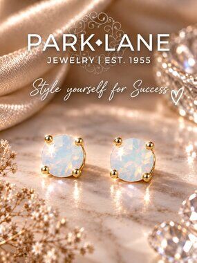 Park Lane Opal Impression Stud TCW 3 Carat Earrings NWT